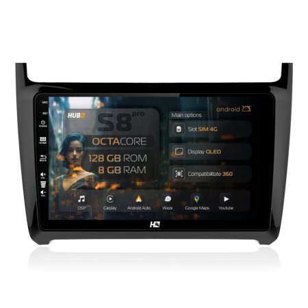 Navigații Volkswagen Polo 5 6R 2009-2017 - Navigatie Android Volkswagen Polo 8+128GB | Hub64.ro