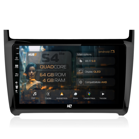 Polo 5 MK5 2012-2018 - Navigatie Android 13 Volkswagen Polo QLED | Hub64.ro