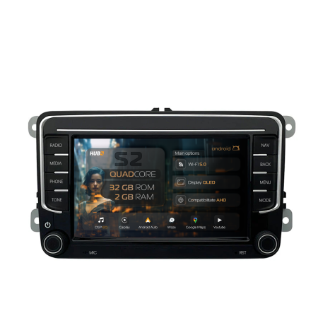 Passat B6 2006-2011 - Carplay Android 13 Land Cruiser 2GB | Hub64.ro