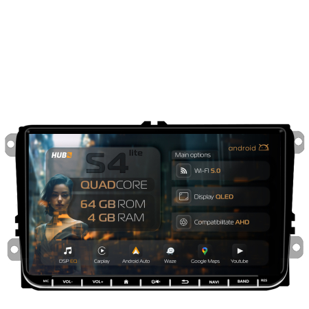 Passat B6 2006-2011 - Navigatie Android Volkswagen/Skoda 4+64 | Hub64.ro