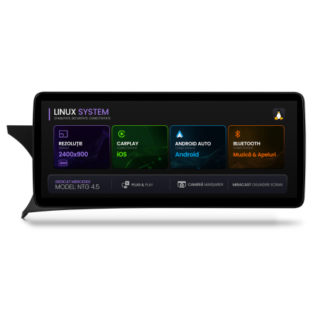 Navigații auto dedicate - Linux CarPlay Mercedes Benz C-Class W204 NTG 4.5 | Hub64.ro
