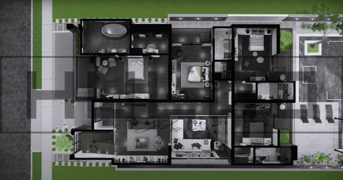 H001 Proiect P+1 14x22 525mp - HULGO Haus | Proiecte de Case Moderne, Exclusiviste și Funcționale, Design Premium pentru Locuințe de Lux și Eficiență Maximă [3]