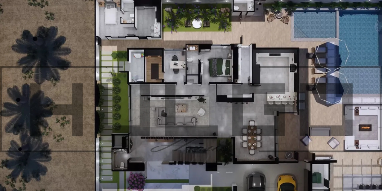 H005 Proiect P+1 22x15 485 mp - HULGO Haus | Proiecte de Case Moderne, Exclusiviste și Funcționale, Design Premium pentru Locuințe de Lux și Eficiență Maximă [4]