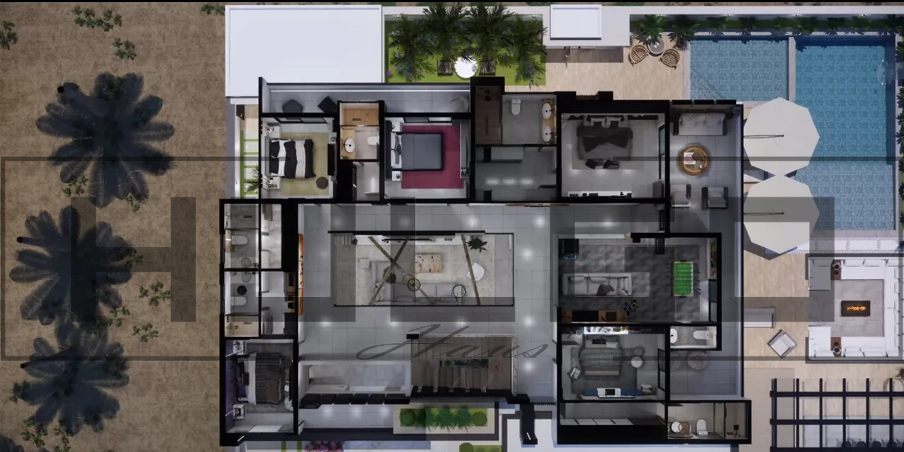 H005 Proiect P+1 22x15 485 mp - HULGO Haus | Proiecte de Case Moderne, Exclusiviste și Funcționale, Design Premium pentru Locuințe de Lux și Eficiență Maximă [5]