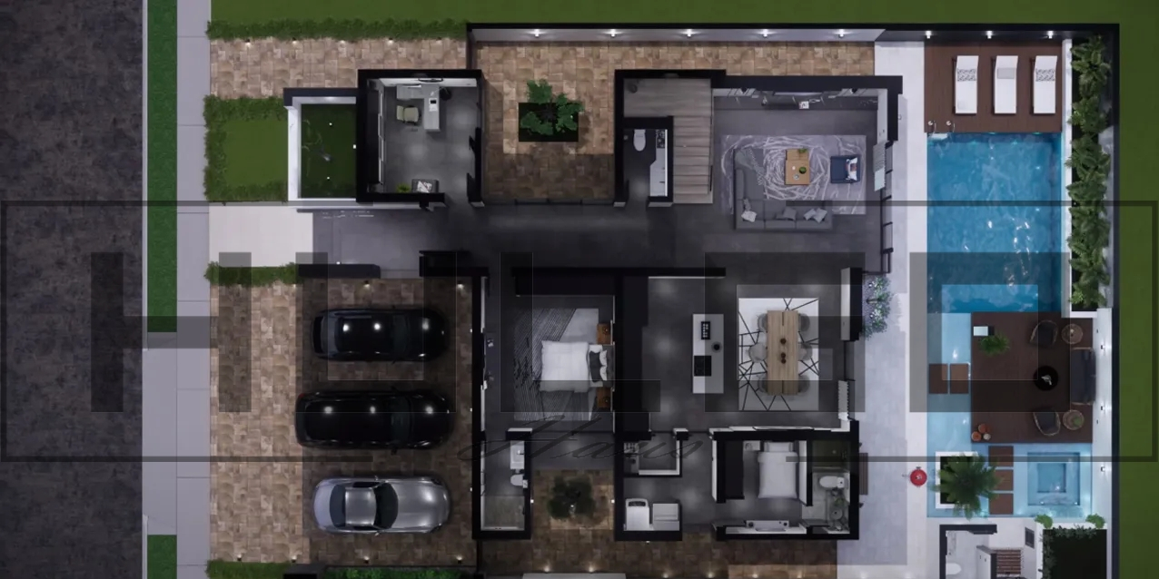 H006 Proiect P+1 17x20 560 mp - HULGO Haus | Proiecte de Case Moderne, Exclusiviste și Funcționale, Design Premium pentru Locuințe de Lux și Eficiență Maximă [5]