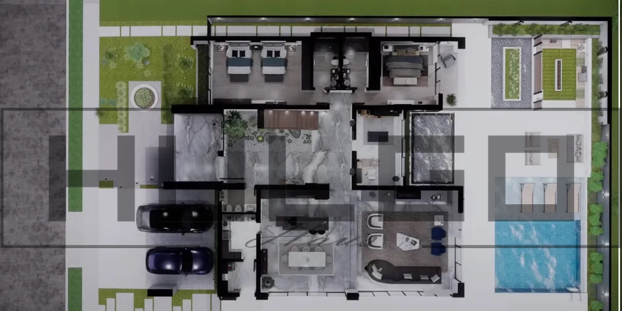 H011 Proiect P+1 18x22 620mp - HULGO Haus | Proiecte de Case Moderne, Exclusiviste și Funcționale, Design Premium pentru Locuințe de Lux și Eficiență Maximă [4]