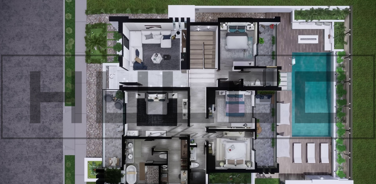 H016 Proiect P+1 15X16 420mp - HULGO Haus | Proiecte de Case Moderne, Exclusiviste și Funcționale, Design Premium pentru Locuințe de Lux și Eficiență Maximă [6]