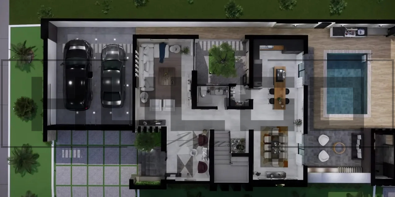 H018 Proiect P+1 12X20 345mp - HULGO Haus | Proiecte de Case Moderne, Exclusiviste și Funcționale, Design Premium pentru Locuințe de Lux și Eficiență Maximă [5]