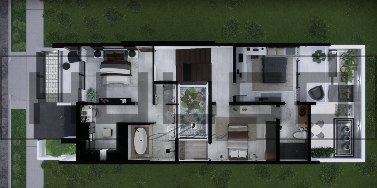 H019 Proiect P+2 7x16 245mp - HULGO Haus | Proiecte de Case Moderne, Exclusiviste și Funcționale, Design Premium pentru Locuințe de Lux și Eficiență Maximă [5]