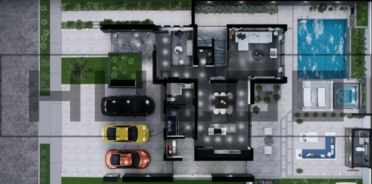 H020 Proiect P+1 15X18 430mp - HULGO Haus | Proiecte de Case Moderne, Exclusiviste și Funcționale, Design Premium pentru Locuințe de Lux și Eficiență Maximă [4]