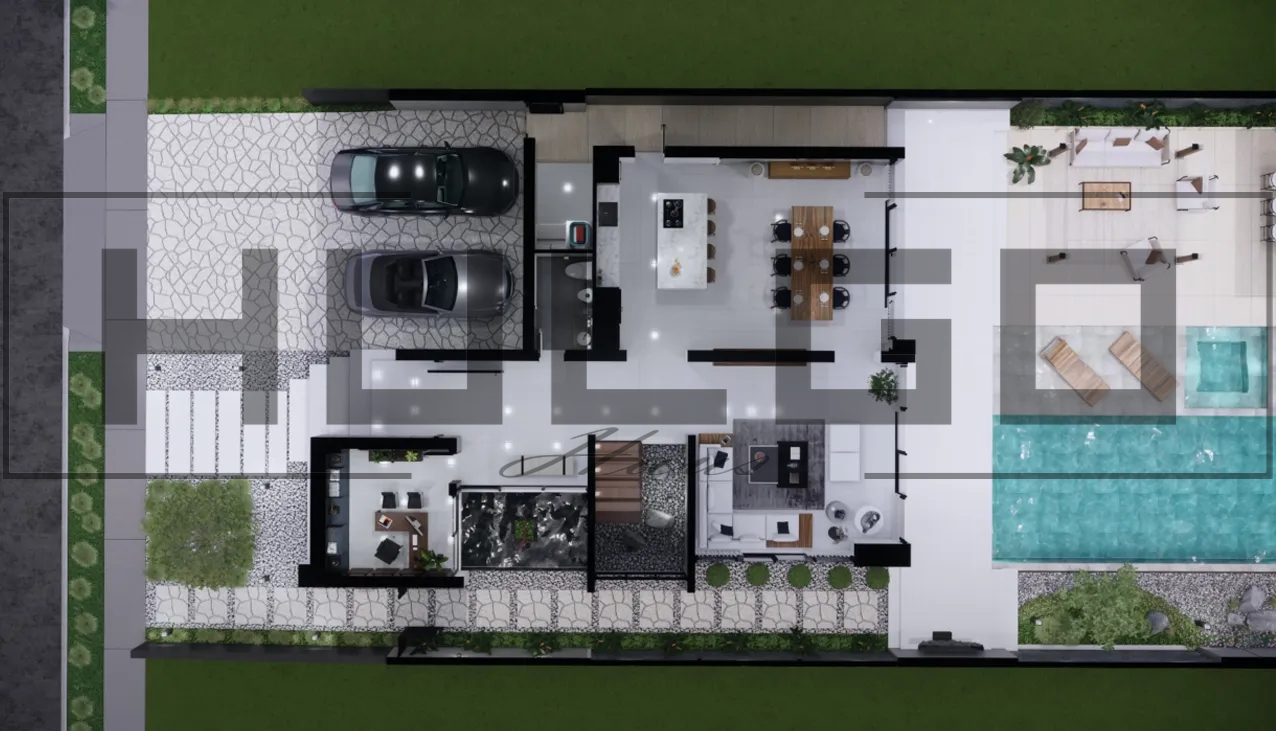 H029 Proiect P+1 13x16 365mp - HULGO Haus | Proiecte de Case Moderne, Exclusiviste și Funcționale, Design Premium pentru Locuințe de Lux și Eficiență Maximă [3]