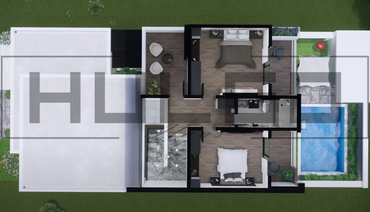 H031 Proiect P+1 10x18 275mp - HULGO Haus | Proiecte de Case Moderne, Exclusiviste și Funcționale, Design Premium pentru Locuințe de Lux și Eficiență Maximă [4]