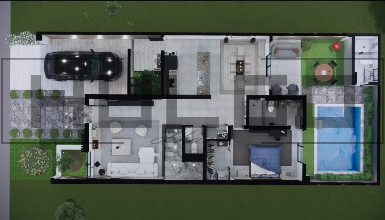 H031 Proiect P+1 10x18 275mp - HULGO Haus | Proiecte de Case Moderne, Exclusiviste și Funcționale, Design Premium pentru Locuințe de Lux și Eficiență Maximă [3]