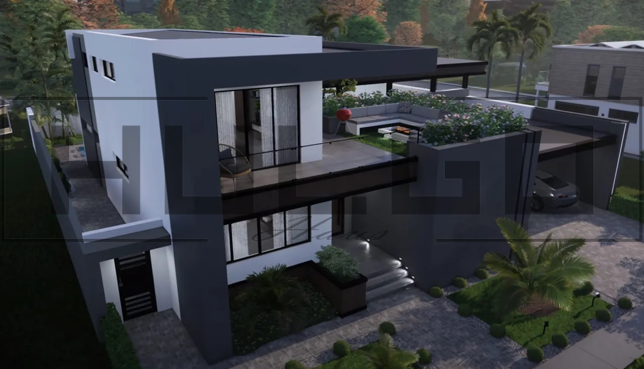 H032 Proiect P+1 18x18 465mp - HULGO Haus | Proiecte de Case Moderne, Exclusiviste și Funcționale, Design Premium pentru Locuințe de Lux și Eficiență Maximă [5]