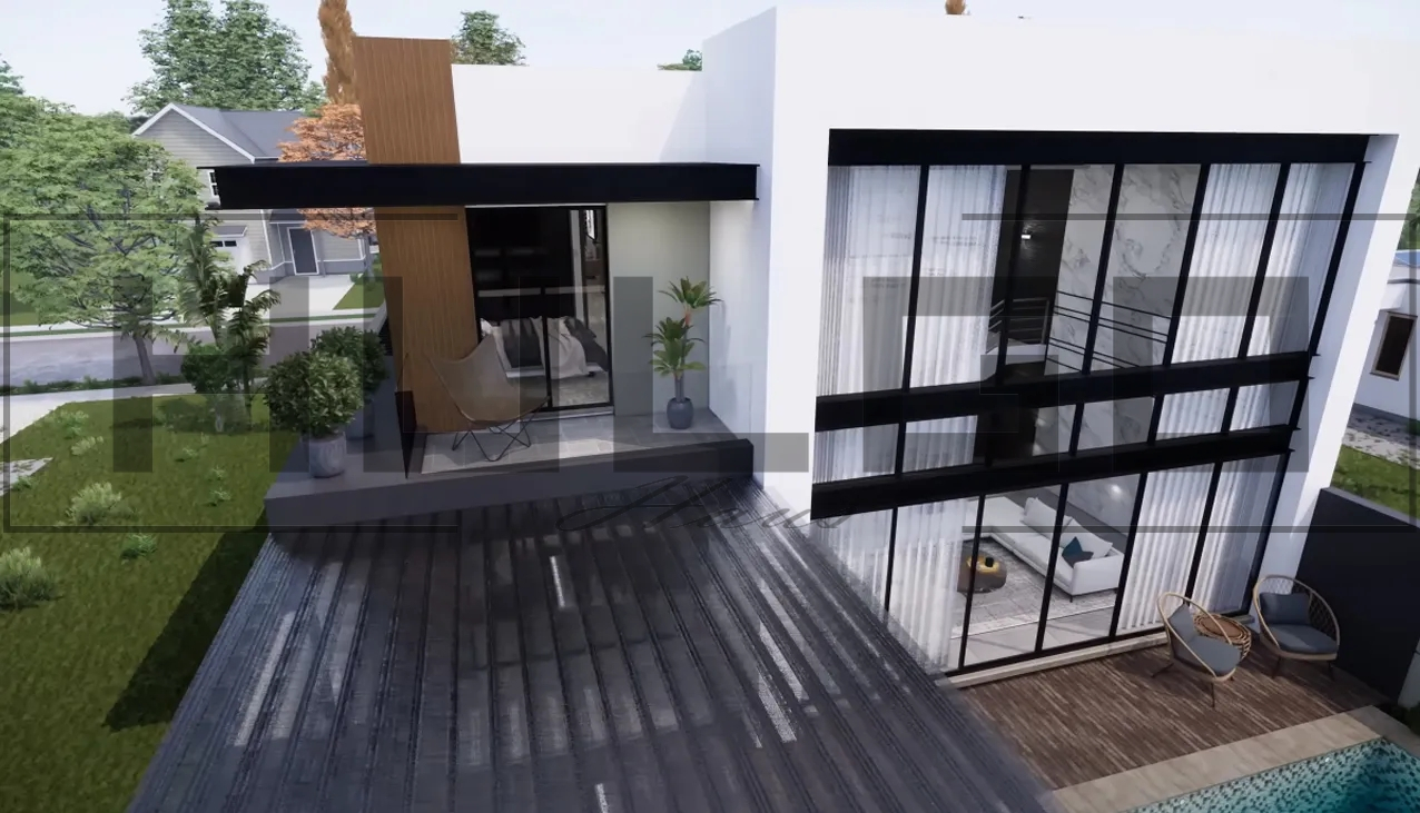 H041 Proiect P+1 12x15 310mp - HULGO Haus | Proiecte de Case Moderne, Exclusiviste și Funcționale, Design Premium pentru Locuințe de Lux și Eficiență Maximă [2]