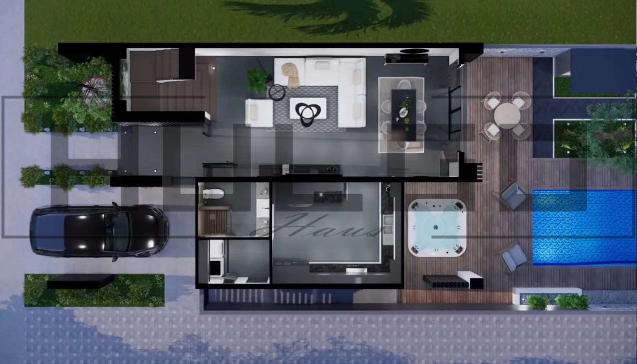 H045 Proiect P+1 9X17 265mp - HULGO Haus | Proiecte de Case Moderne, Exclusiviste și Funcționale, Design Premium pentru Locuințe de Lux și Eficiență Maximă [3]