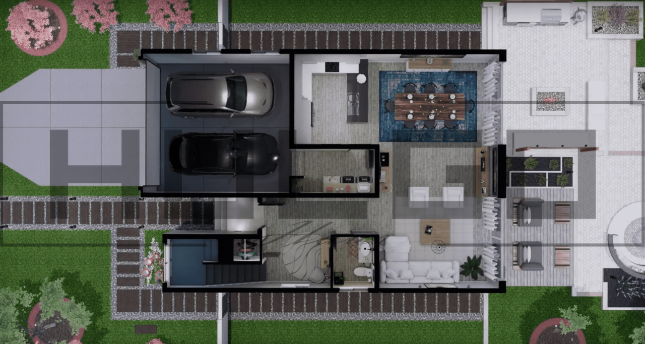 H047 Proiect P+1 10x15 290mp - HULGO Haus | Proiecte de Case Moderne, Exclusiviste și Funcționale, Design Premium pentru Locuințe de Lux și Eficiență Maximă [3]