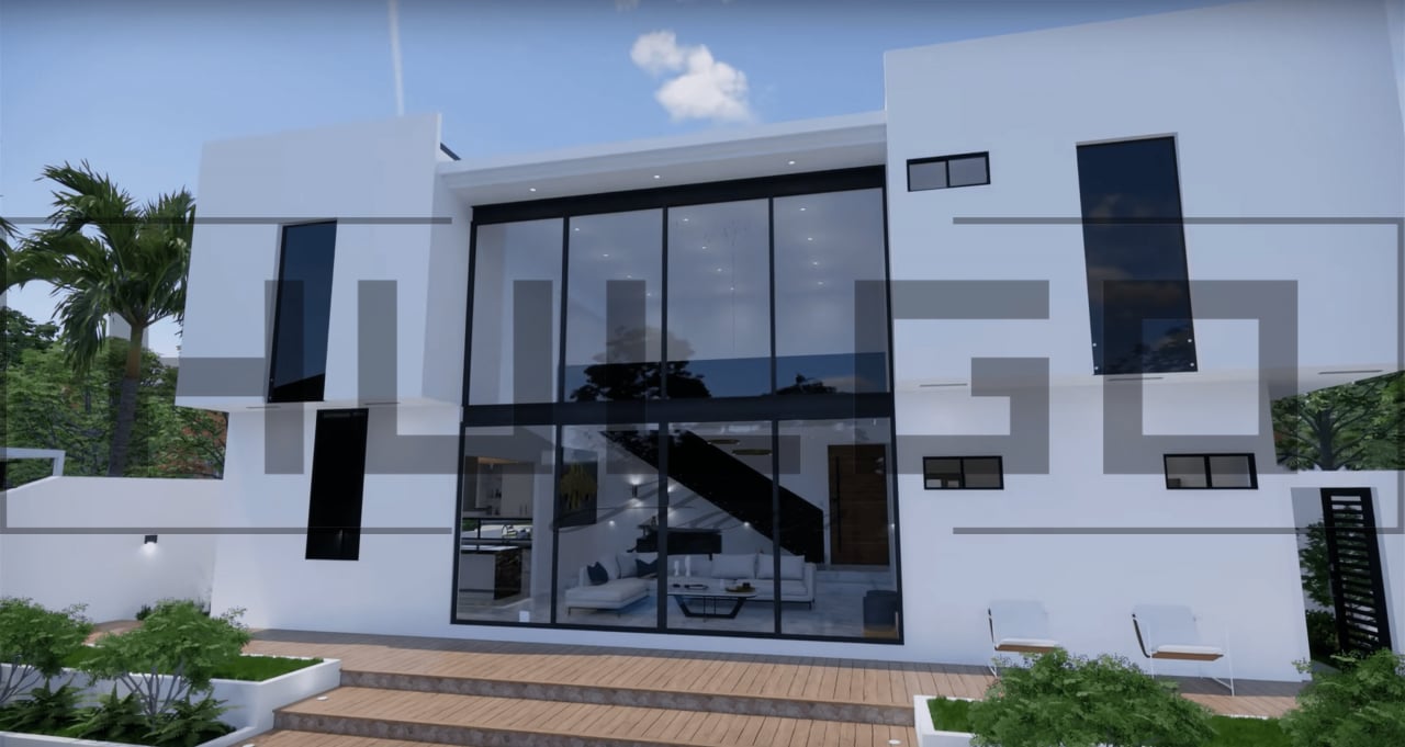 H050 Proiect P+1 15X8 182mp - HULGO Haus | Proiecte de Case Moderne, Exclusiviste și Funcționale, Design Premium pentru Locuințe de Lux și Eficiență Maximă [2]