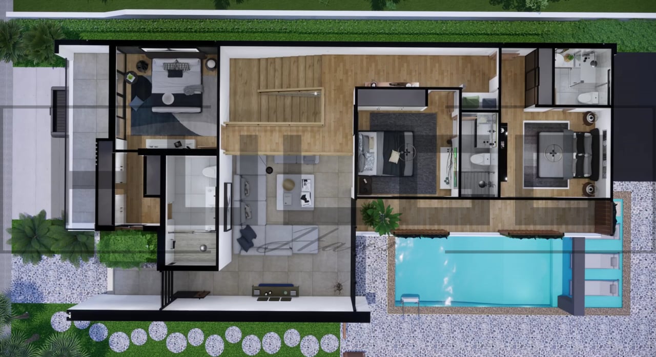 H051 Proiect P+1 10X20 295mp - HULGO Haus | Proiecte de Case Moderne, Exclusiviste și Funcționale, Design Premium pentru Locuințe de Lux și Eficiență Maximă [25]