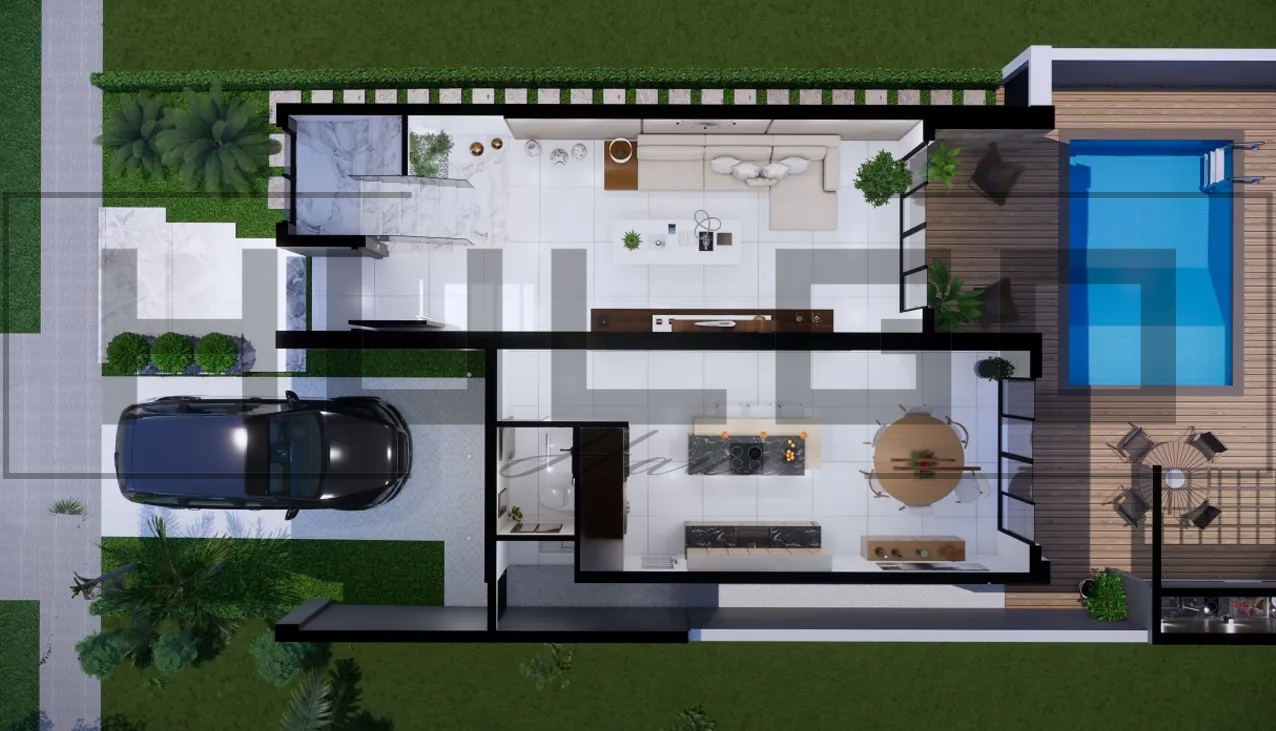 H052 Proiect P+1 8x14m 210mp - HULGO Haus | Proiecte de Case Moderne, Exclusiviste și Funcționale, Design Premium pentru Locuințe de Lux și Eficiență Maximă [3]