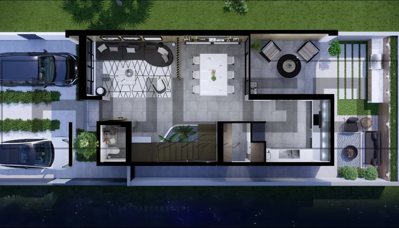 H053 Proiect P+1 8x15m 200mp - HULGO Haus | Proiecte de Case Moderne, Exclusiviste și Funcționale, Design Premium pentru Locuințe de Lux și Eficiență Maximă [3]