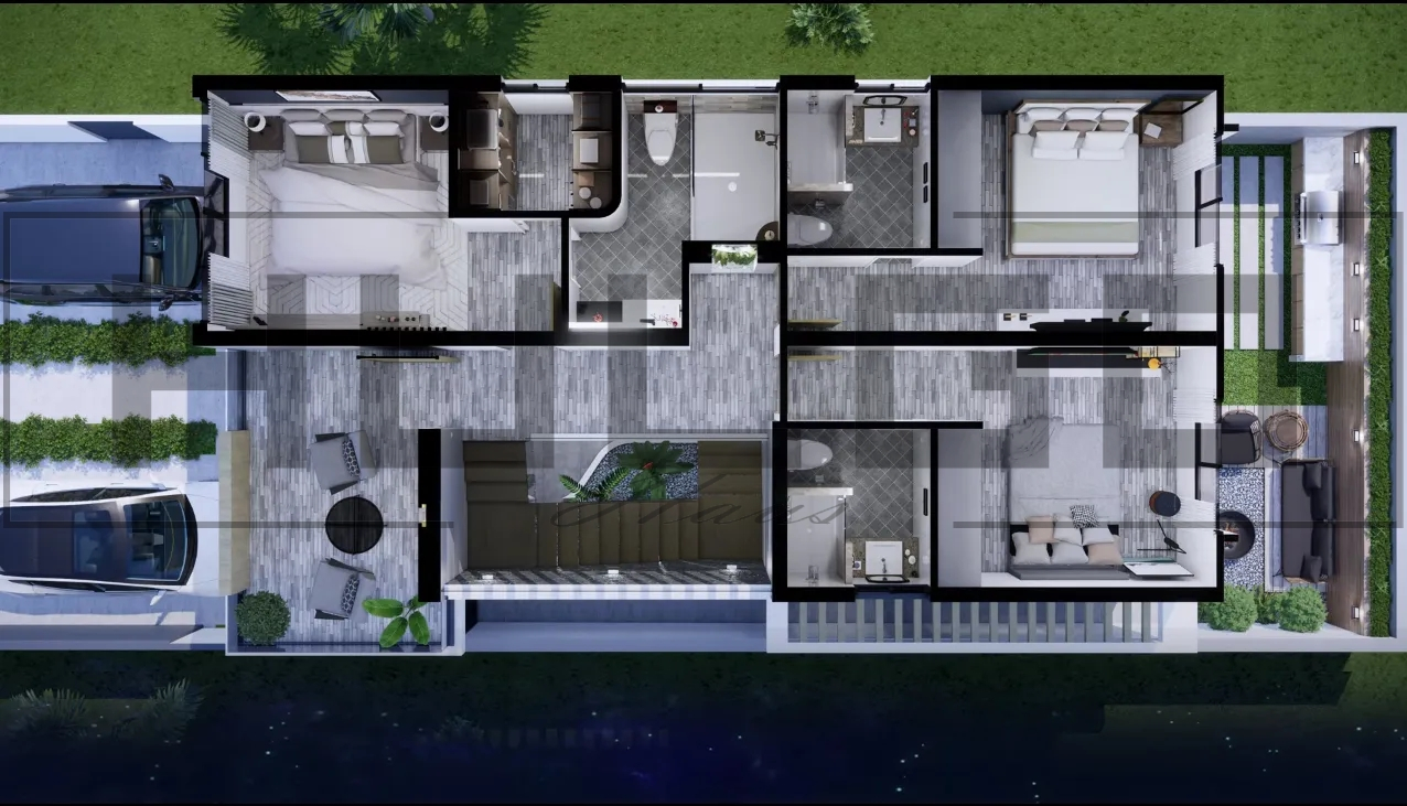 H053 Proiect P+1 8x15m 200mp - HULGO Haus | Proiecte de Case Moderne, Exclusiviste și Funcționale, Design Premium pentru Locuințe de Lux și Eficiență Maximă [4]