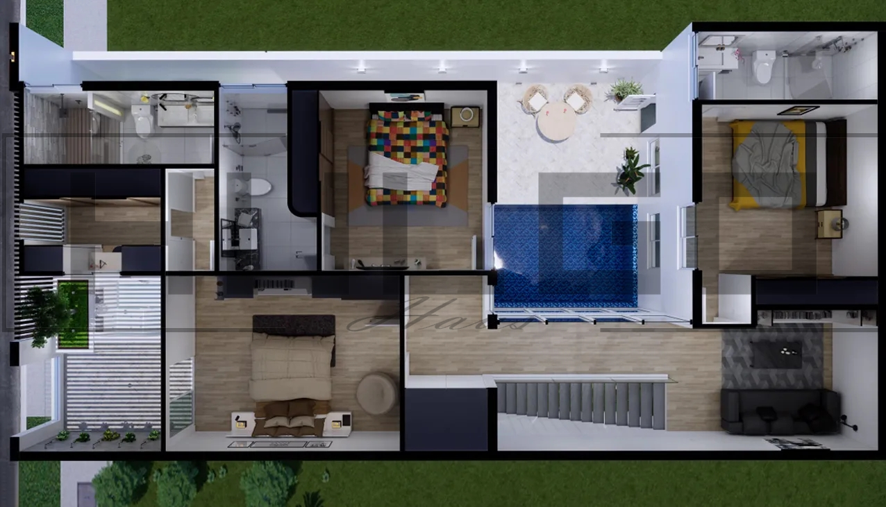 H054 Proiect P+1 9x18m 225mp - HULGO Haus | Proiecte de Case Moderne, Exclusiviste și Funcționale, Design Premium pentru Locuințe de Lux și Eficiență Maximă [4]