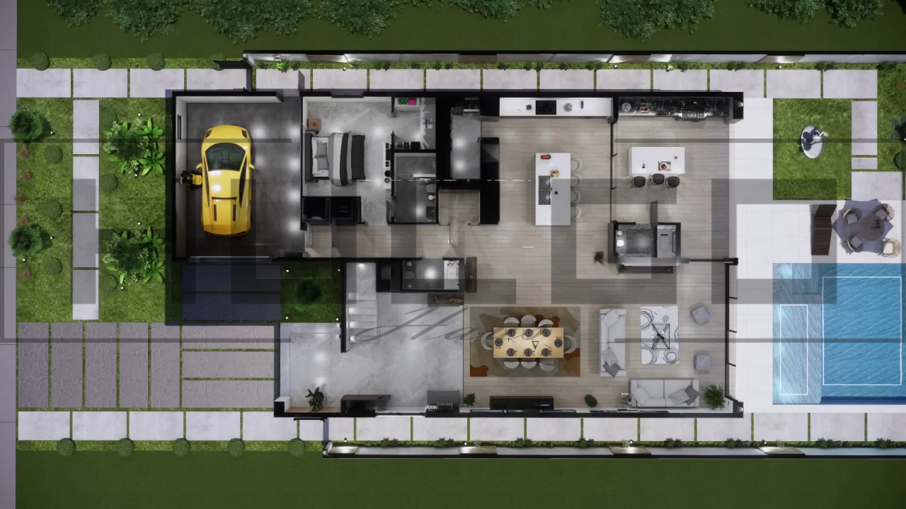 H059 Proiect P+1 12x21m 485mp - HULGO Haus | Proiecte de Case Moderne, Exclusiviste și Funcționale, Design Premium pentru Locuințe de Lux și Eficiență Maximă [3]