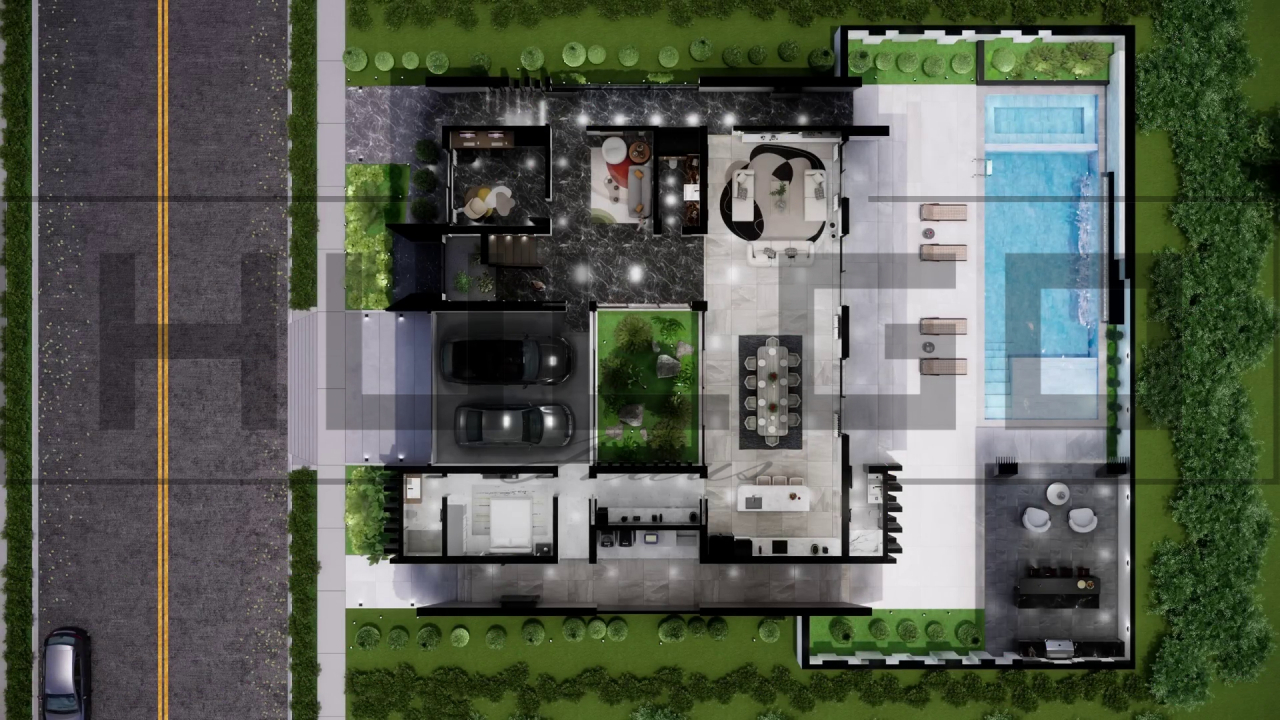 H061 Proiect P+1 21x21m 815mp - HULGO Haus | Proiecte de Case Moderne, Exclusiviste și Funcționale, Design Premium pentru Locuințe de Lux și Eficiență Maximă [3]