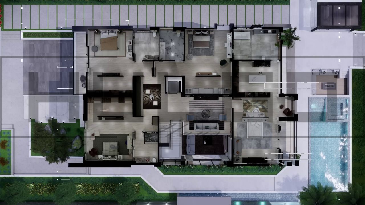 H067 Proiect P+2 16x26m 1095mp - HULGO Haus | Proiecte de Case Moderne, Exclusiviste și Funcționale, Design Premium pentru Locuințe de Lux și Eficiență Maximă [4]