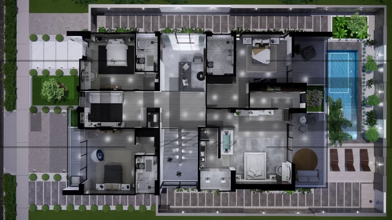 H075 Proiect P+1 13x22m 520mp - HULGO Haus | Proiecte de Case Moderne, Exclusiviste și Funcționale, Design Premium pentru Locuințe de Lux și Eficiență Maximă [4]