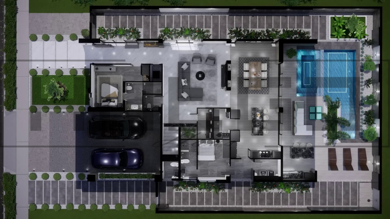 H075 Proiect P+1 13x22m 520mp - HULGO Haus | Proiecte de Case Moderne, Exclusiviste și Funcționale, Design Premium pentru Locuințe de Lux și Eficiență Maximă [3]