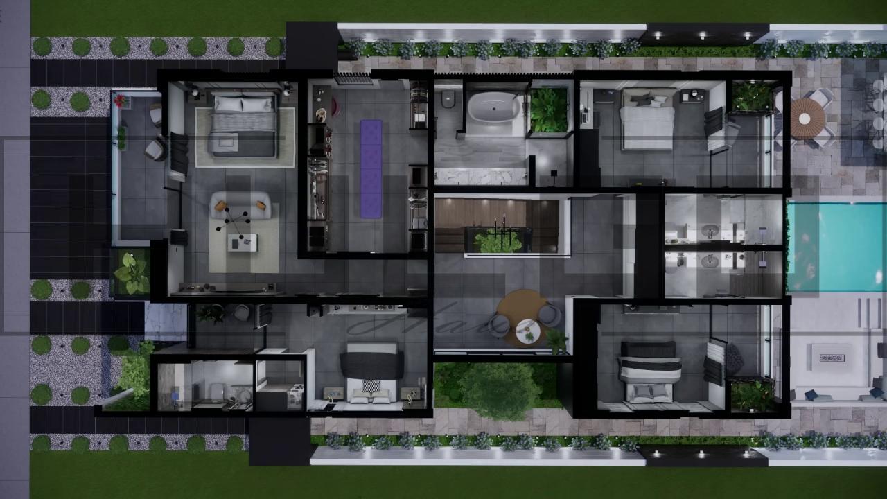 H082 Proiect P+1 11x22m 455mp - HULGO Haus | Proiecte de Case Moderne, Exclusiviste și Funcționale, Design Premium pentru Locuințe de Lux și Eficiență Maximă [4]
