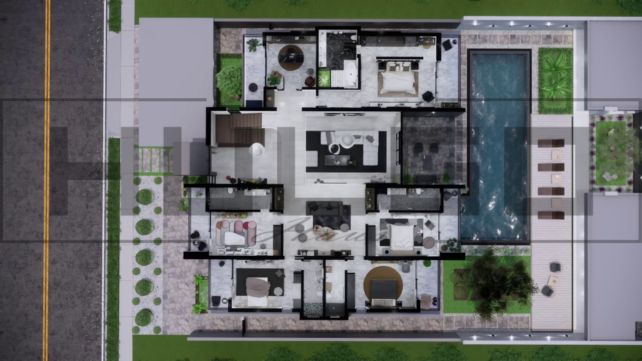 H084 Proiect P+1 24x26m 785mp - HULGO Haus | Proiecte de Case Moderne, Exclusiviste și Funcționale, Design Premium pentru Locuințe de Lux și Eficiență Maximă [4]