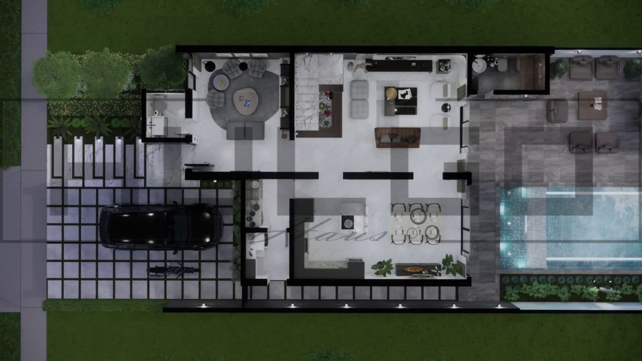 H085 Proiect P+1 10x20m 295mp - HULGO Haus | Proiecte de Case Moderne, Exclusiviste și Funcționale, Design Premium pentru Locuințe de Lux și Eficiență Maximă [3]