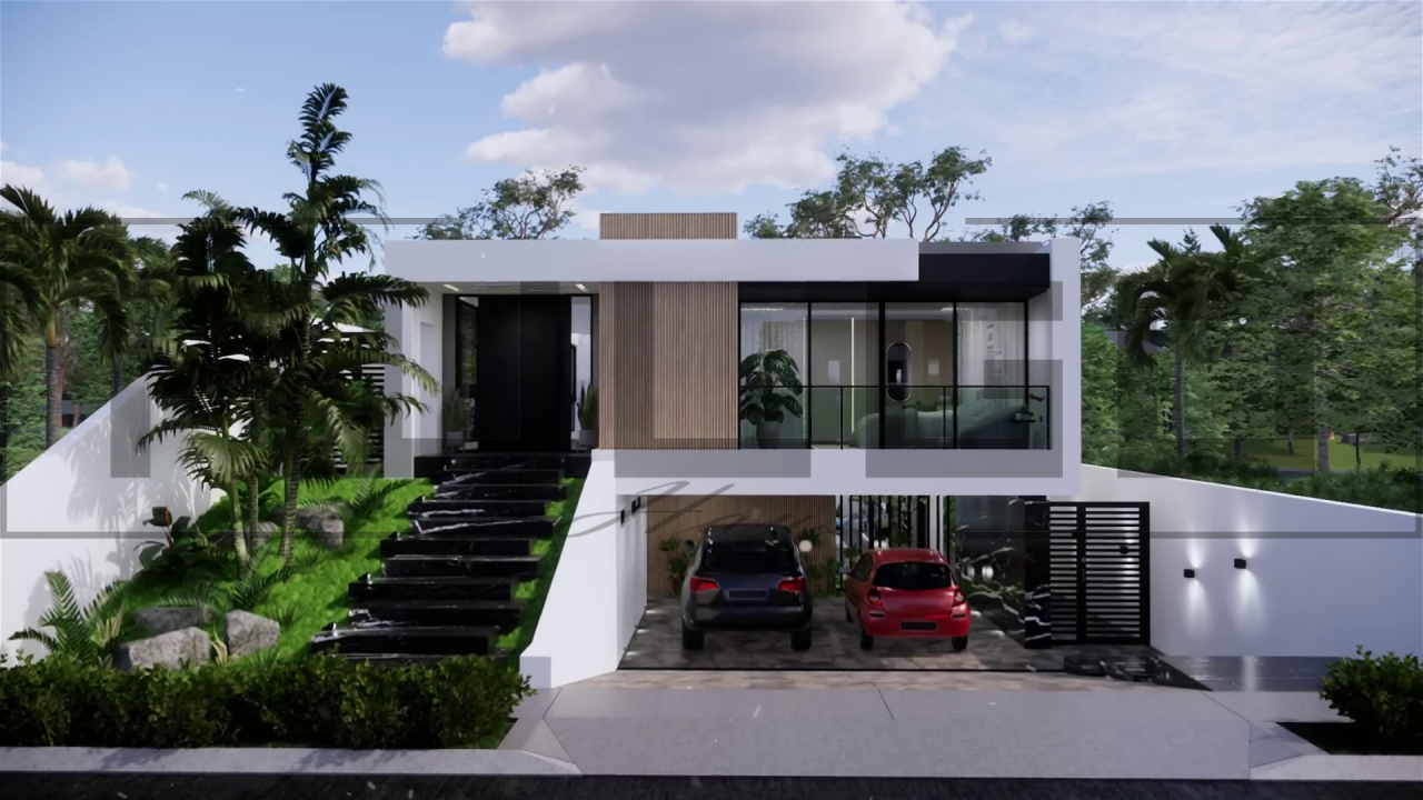 H087 Proiect P+1 10x25m 465mp - HULGO Haus | Proiecte de Case Moderne, Exclusiviste și Funcționale, Design Premium pentru Locuințe de Lux și Eficiență Maximă [1]