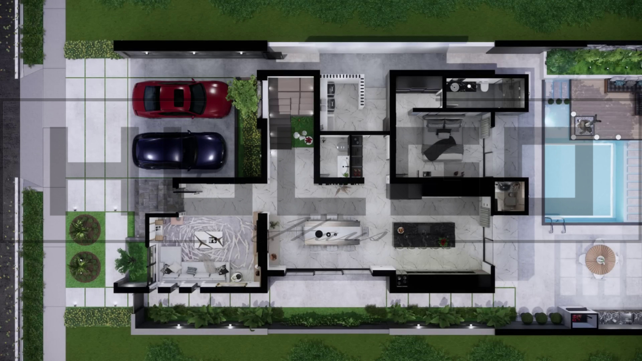 H088 Proiect P+1 12x30m 395mp - HULGO Haus | Proiecte de Case Moderne, Exclusiviste și Funcționale, Design Premium pentru Locuințe de Lux și Eficiență Maximă [3]