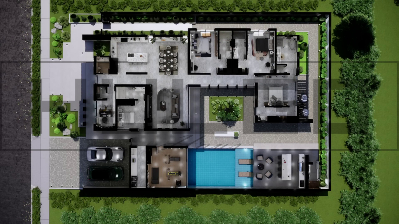 H090 Proiect Parter 20x29m 415mp - HULGO Haus | Proiecte de Case Moderne, Exclusiviste și Funcționale, Design Premium pentru Locuințe de Lux și Eficiență Maximă [3]