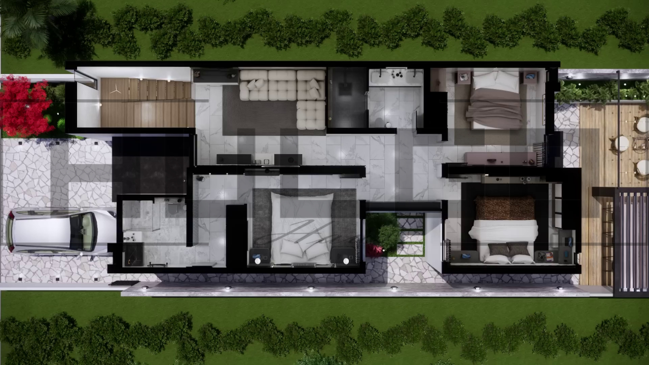 H091 Proiect P+1 19x20m 555mp - HULGO Haus | Proiecte de Case Moderne, Exclusiviste și Funcționale, Design Premium pentru Locuințe de Lux și Eficiență Maximă [4]