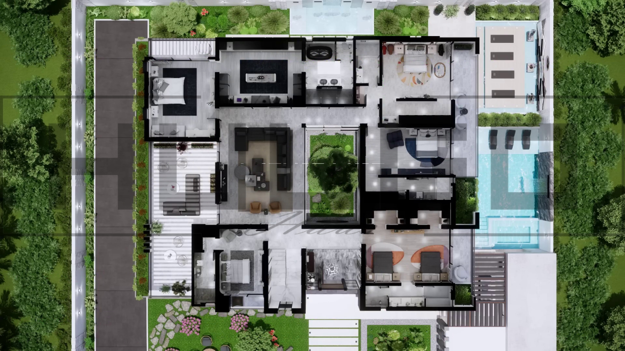 H095 Proiect P+1 20x25m 885mp - HULGO Haus | Proiecte de Case Moderne, Exclusiviste și Funcționale, Design Premium pentru Locuințe de Lux și Eficiență Maximă [4]