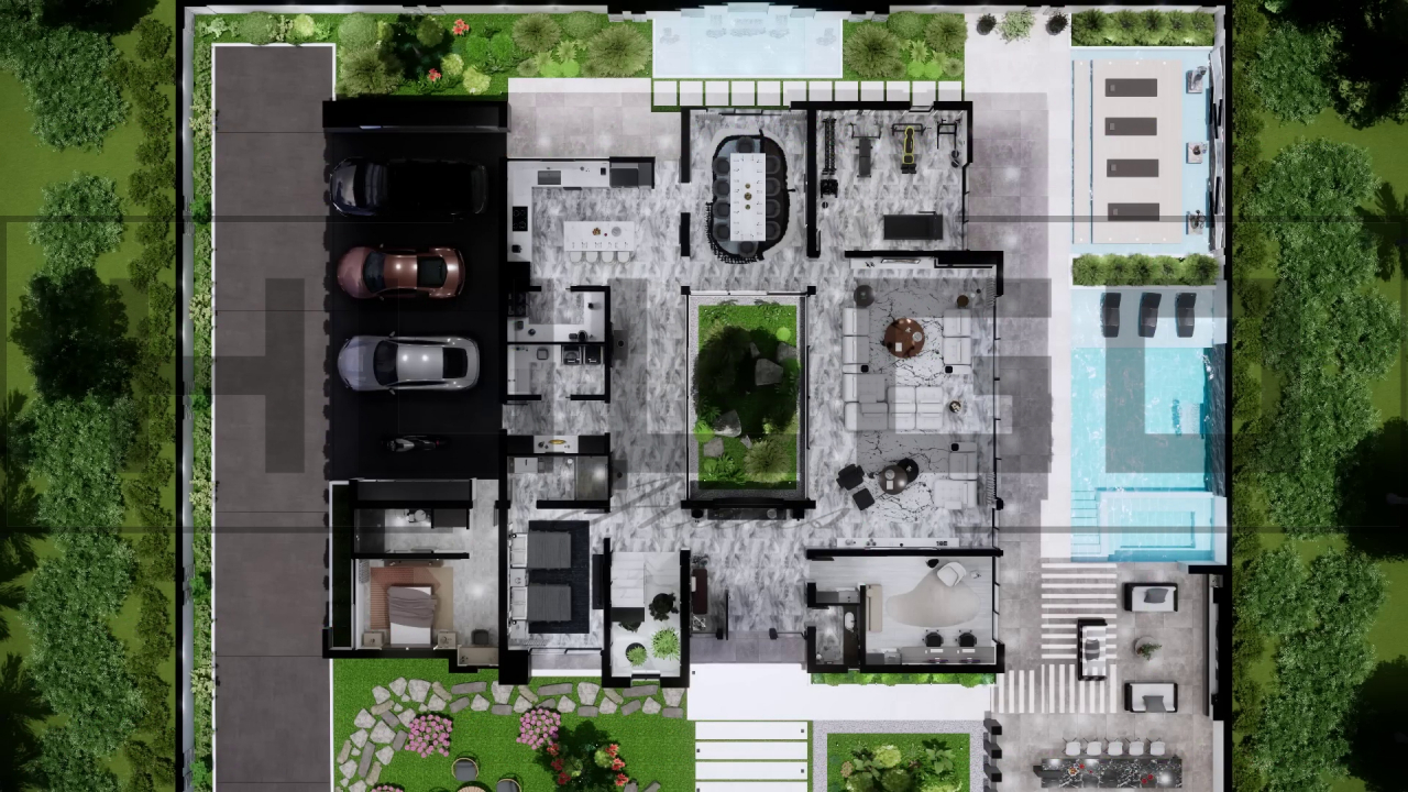 H095 Proiect P+1 20x25m 885mp - HULGO Haus | Proiecte de Case Moderne, Exclusiviste și Funcționale, Design Premium pentru Locuințe de Lux și Eficiență Maximă [3]