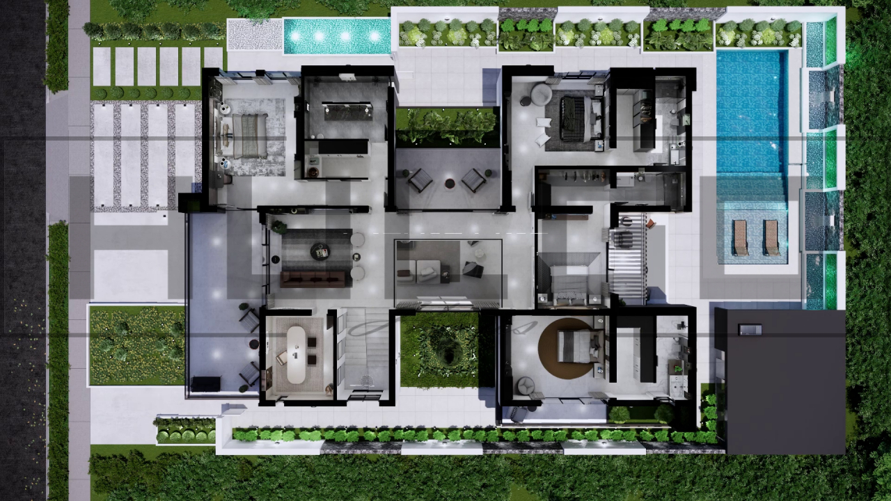 H099 Proiect P+1 17x24m 660mp - HULGO Haus | Proiecte de Case Moderne, Exclusiviste și Funcționale, Design Premium pentru Locuințe de Lux și Eficiență Maximă [4]
