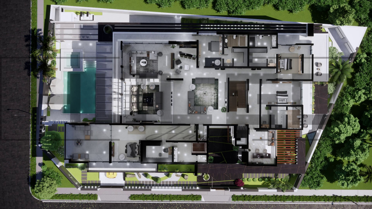 H100 Proiect D+P+2 45x26m 2615mp - HULGO Haus | Proiecte de Case Moderne, Exclusiviste și Funcționale, Design Premium pentru Locuințe de Lux și Eficiență Maximă [4]