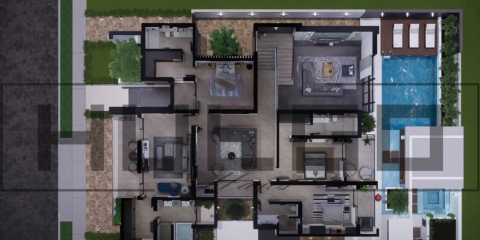 H006 Proiect P+1 17x20 560 mp - HULGO Haus | Proiecte de Case Moderne, Exclusiviste și Funcționale, Design Premium pentru Locuințe de Lux și Eficiență Maximă [5]