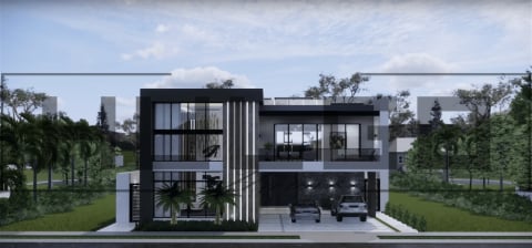 Proiecte Case P + 1 Etaj - H007 Proiect P+1 15X18 460mp - HULGO Haus | Proiecte de Case Moderne, Exclusiviste și Funcționale, Design Premium pentru Locuințe de Lux și Eficiență Maximă