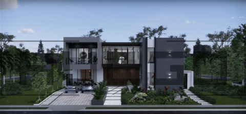 Proiecte Case P + 1 Etaj - H009 Proiect P+1 17X23 820mp - HULGO Haus | Proiecte de Case Moderne, Exclusiviste și Funcționale, Design Premium pentru Locuințe de Lux și Eficiență Maximă