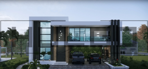 Proiecte Case P + 1 Etaj - H016 Proiect P+1 15X16 420mp - HULGO Haus | Proiecte de Case Moderne, Exclusiviste și Funcționale, Design Premium pentru Locuințe de Lux și Eficiență Maximă