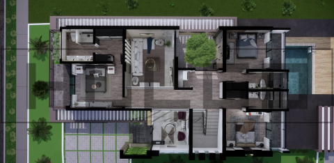 H018 Proiect P+1 12X20 345mp - HULGO Haus | Proiecte de Case Moderne, Exclusiviste și Funcționale, Design Premium pentru Locuințe de Lux și Eficiență Maximă [5]