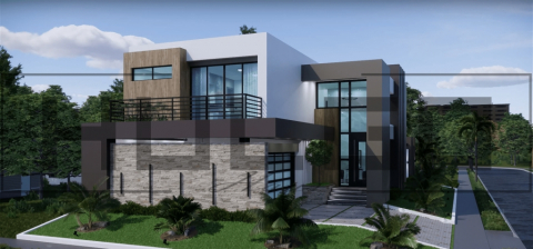 Proiecte Case P + 1 Etaj - H018 Proiect P+1 12X20 345mp - HULGO Haus | Proiecte de Case Moderne, Exclusiviste și Funcționale, Design Premium pentru Locuințe de Lux și Eficiență Maximă