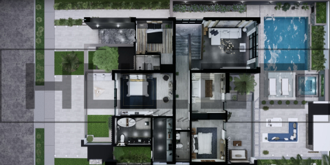 H020 Proiect P+1 15X18 430mp - HULGO Haus | Proiecte de Case Moderne, Exclusiviste și Funcționale, Design Premium pentru Locuințe de Lux și Eficiență Maximă [4]